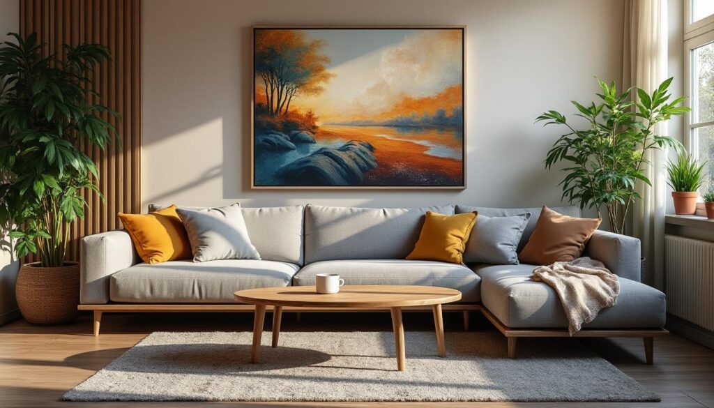 Comment décorer un salon moderne avec une affiche murale