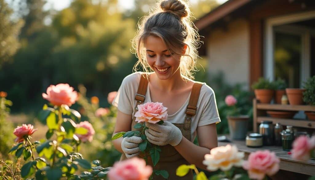 Astuces pratiques pour tailler les rosiers du potager à la maison avec un sécateur