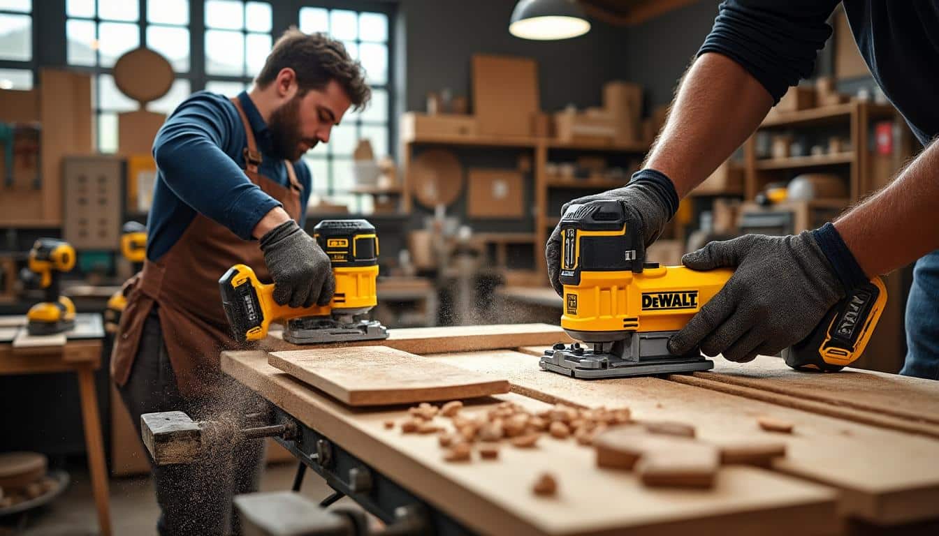 Illustration: Les fonctionnalités techniques qui font la force des scies Dewalt