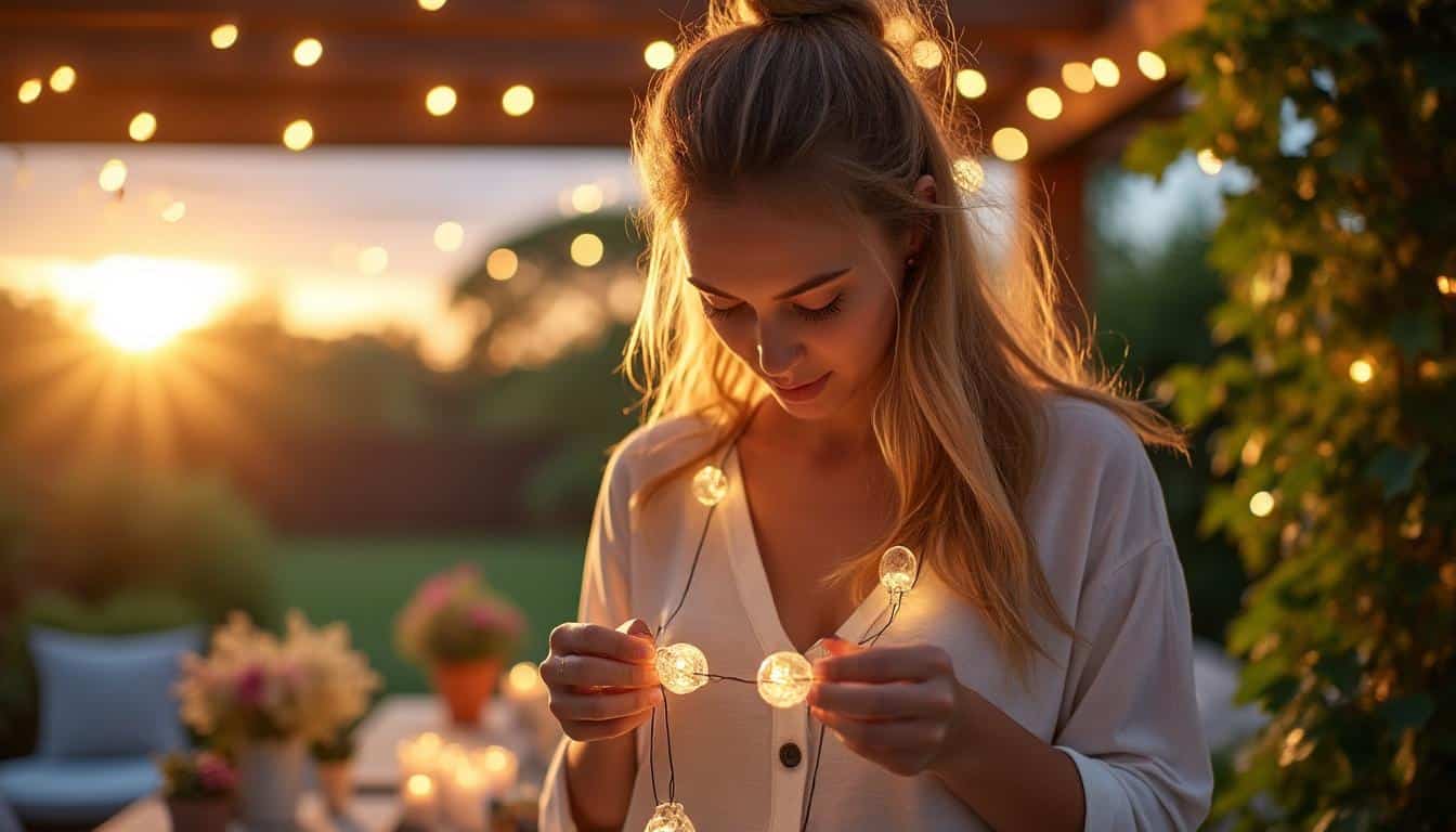 Illustration: Choisir la guirlande lumineuse idéale pour un éclairage extérieur réussi