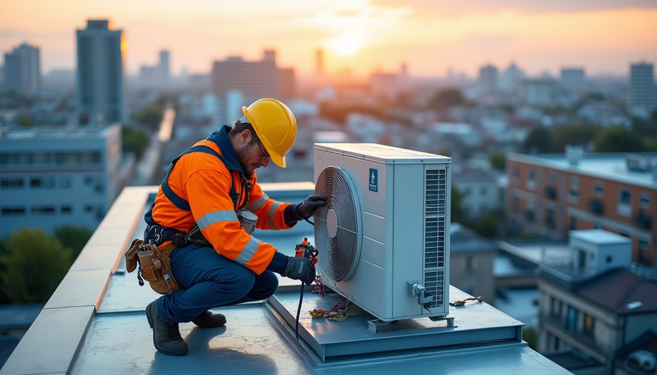 Illustration: Comprendre le rôle essentiel du support de climatisation sur toiture