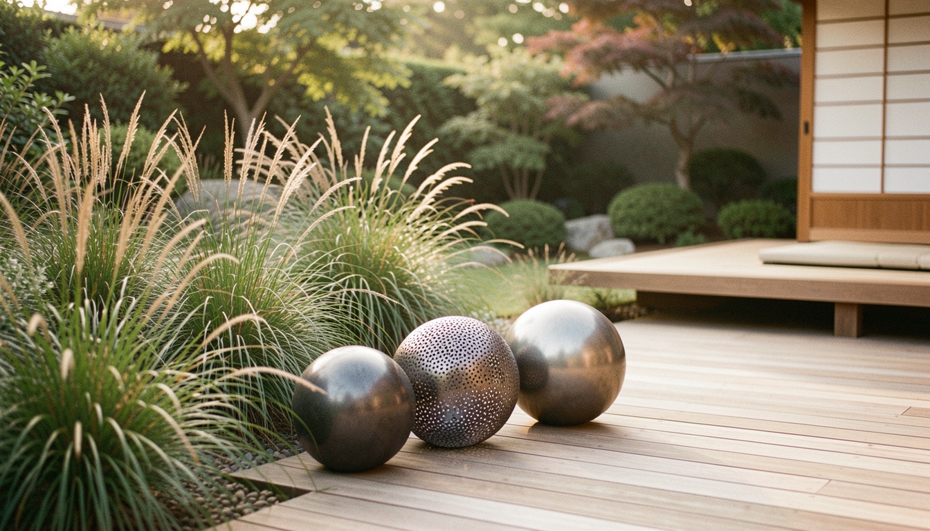 Boules décoratives de jardin en métal : bien les choisir